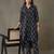 women printed cotton smart office kurta with trousers