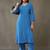 women printed smart office kurta with trousers