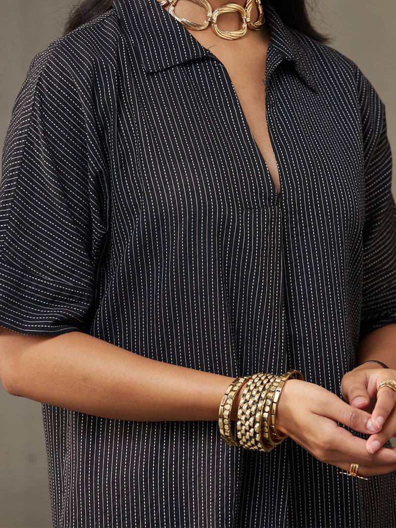 women kantha cotton smart office kurta with trousers