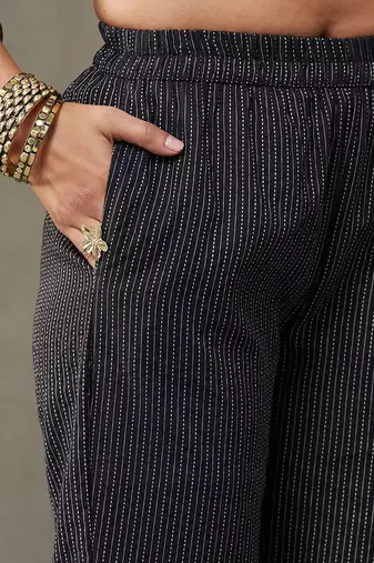 women kantha cotton smart office kurta with trousers