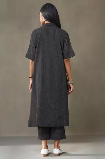 women kantha cotton smart office kurta with trousers