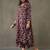 women floral printed cotton button-down smart office kurta with trousers