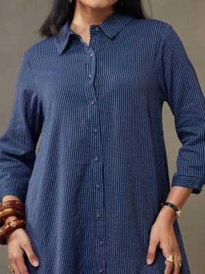 women printed cotton structured work kurta with palazzos 2