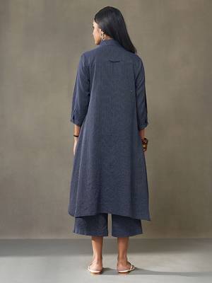 women printed cotton structured work kurta with palazzos 4