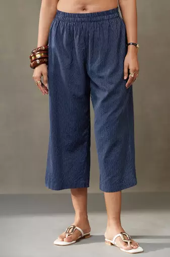 women printed cotton structured work kurta with palazzos
