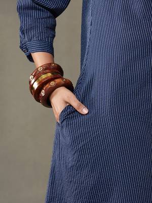 women printed cotton structured work kurta with palazzos 7