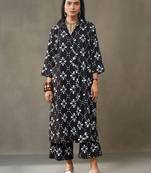 women floral printed structured work kurta with palazzos
