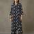 women floral printed structured work kurta with palazzos