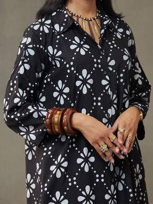 women floral printed structured work kurta with palazzos 2