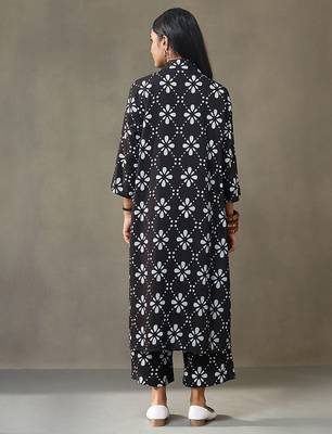 women floral printed structured work kurta with palazzos 4