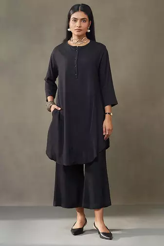 women work tailored-fit kurti with palazzos