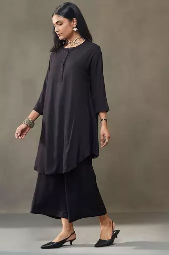 women work tailored-fit kurti with palazzos