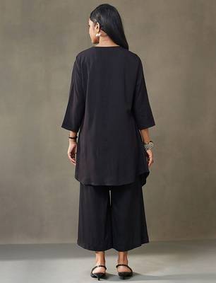 women work tailored-fit kurti with palazzos 5