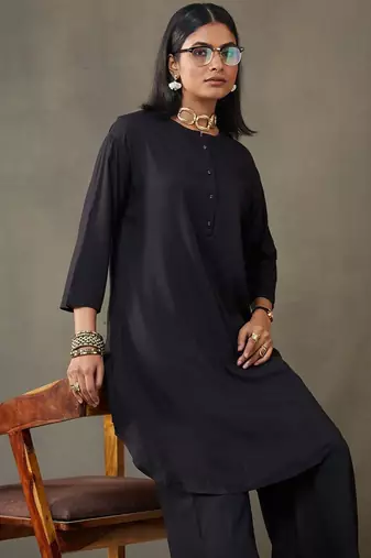 women work tailored-fit kurti with palazzos