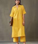 women kantha cotton smart office kurta with trousers