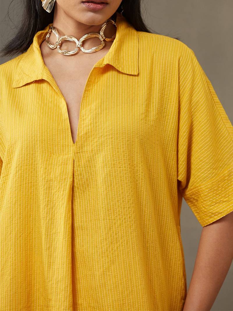 women kantha cotton smart office kurta with trousers
