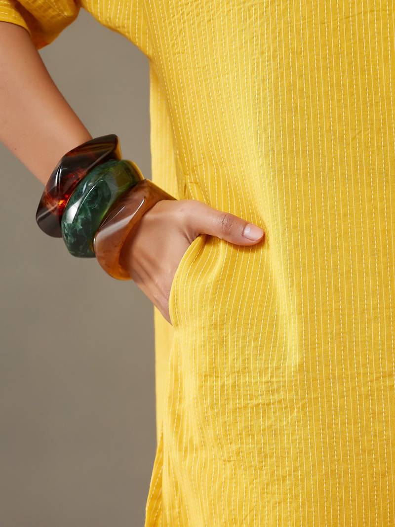 women kantha cotton smart office kurta with trousers