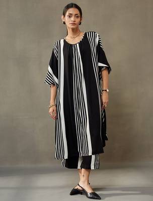 women printed smart office kurta with trousers 1