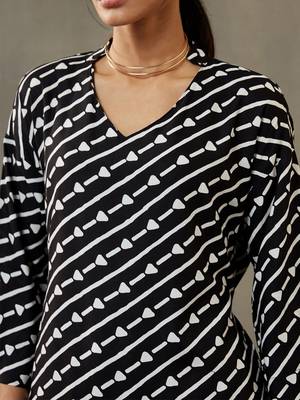 women printed smart office kurta with trousers 2