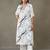women printed smart office kurta with trousers
