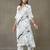 women printed smart office kurta with trousers