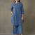 women ethnic motifs printed cotton structured work kurta with palazzos