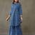 women ethnic motifs printed cotton structured work kurta with palazzos