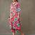 women printed cotton smart office kurta with trousers