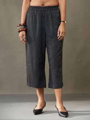 women cotton button-down smart office kurta with trousers 6