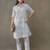 women ethnic motifs printed cotton smart office kurta with trousers