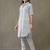 women ethnic motifs printed cotton smart office kurta with trousers