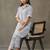 women ethnic motifs printed cotton smart office kurta with trousers
