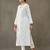 women ethnic motifs printed cotton smart office kurta with trousers