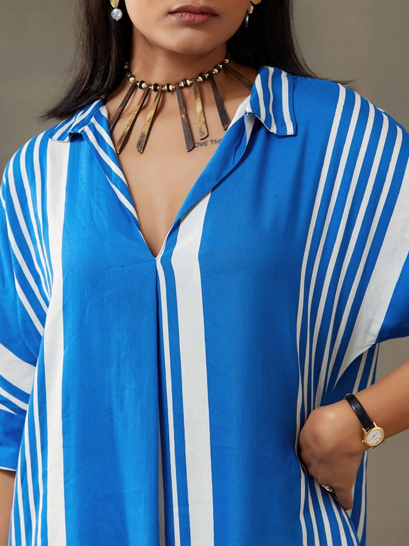 women printed smart office kurta with trousers