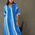 women printed smart office kurta with trousers