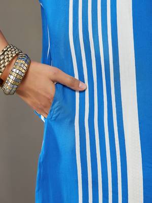 women printed smart office kurta with trousers 7
