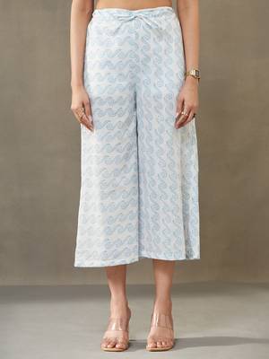 women floral printed cotton structured work kurta with palazzos 6