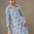 women floral printed cotton structured work kurta with palazzos