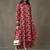 women floral printed cotton button-down smart office kurta with trousers