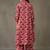 women floral printed cotton button-down smart office kurta with trousers