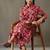women floral printed cotton button-down smart office kurta with trousers