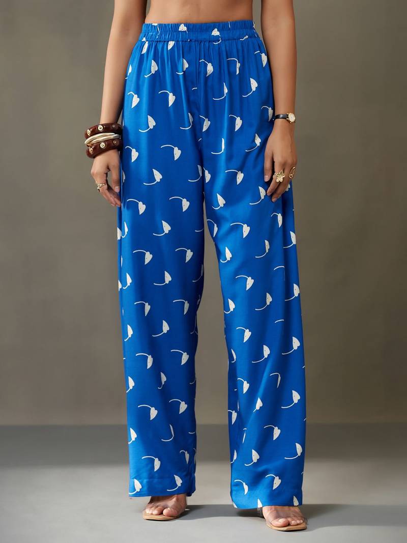 women printed structured work kurta with palazzos