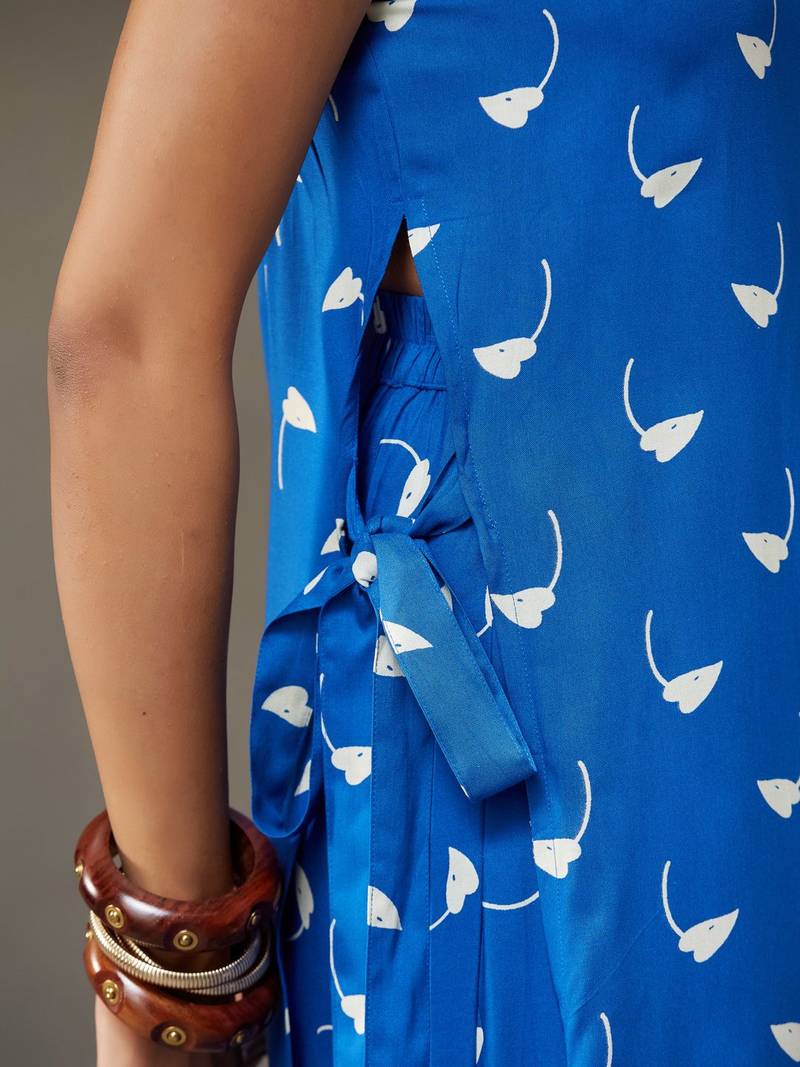 women printed structured work kurta with palazzos