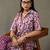 women ethnic motifs printed cotton smart office kurta with trousers