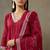 women floral embroidered thread work cotton sleek work smart office kurta with trousers & dupatta