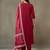 women floral embroidered thread work cotton sleek work smart office kurta with trousers & dupatta