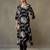 women floral printed cotton smart office kurta with trousers