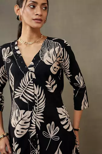 women floral printed cotton smart office kurta with trousers