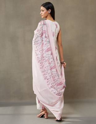women ethnic motifs printed cotton sleek work smart office kurta with trousers & dupatta 4
