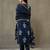 women ethnic motifs printed thread work cotton sleek work smart office kurta with trousers & dupatta